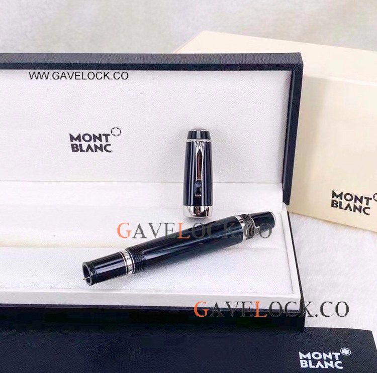 Luxury Montblanc Boheme Retractable Black Fountain Pen Fake Mont Blanc Pens